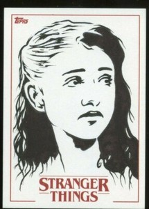 2018 Topps Stranger Things Season 1 Sketch Card " Nancy Wheeler " UNKNOWN ARTIST