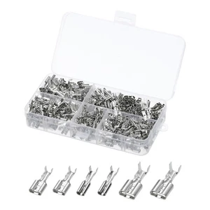 500Pcs Spade Terminals Open Barrel Terminals Wire Cable Connector Assortment - Picture 1 of 4