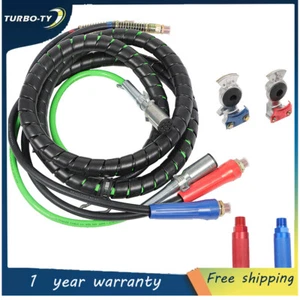 (15 TF)3-in-1 Wrap Air Line Hose w/Assemblies Set For Semi Truck Tractor Trailer - Picture 1 of 10