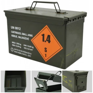 ORIGINAL Munitionskiste NATO Ammo Box Metallkiste Metallbox Transportbox Cal. 50 - Bild 1 von 10