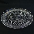 Anchor Hocking Wexford Clear Glass Serving Cake Plate Platter Cupped Edge