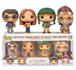 Funky Pop! Harry Potter Hermione Granger Ron Weasley Dumbledore 4 Pack Vinyl NEW - Picture 1 of 5
