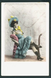 Deutscher 1900 bezaubernder MUSIKSAAL Darsteller im bunten KOSTÜM ~ VASTA Archiv - Bild 1 von 2