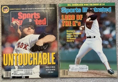 1986 1991 Roger Clemens Sports Illustrated Lot Boston Red Sox Vintage baseball 1 - Image 1 of 4