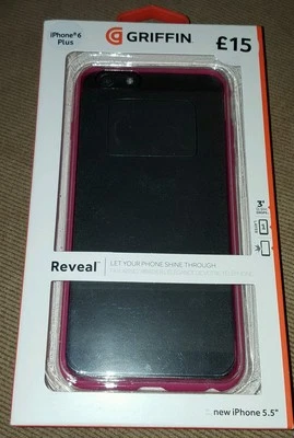 Griffin Reveal Ultra-Thin Hybrid Hard Shell Case For iPhone 6 Plus Pink/Clear - Image 1 of 4