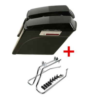 Alforjas y soportes de conversión de 5" aptos para Harley Softail Heritage Deluxe 84-17 Foto 1 de 4