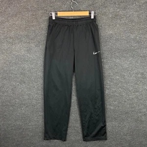 Nike Dri-Fit Womens Track Pants S Black Activewear Drawstring Lightweight Swoosh - Picture 1 of 17