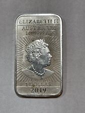 2019 Silver Dragon Bar - 1 oz.Silver one dollar Elizabeth 11 Australia