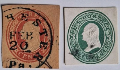 Washington Die Set of 2Used Cut Squares Rare Find - Image 1 of 2