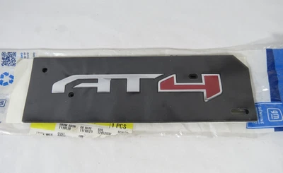 GMC Acadia Terrain AT4 emblema puerta delantera insignia rojo cromo letrero logotipo genuino OEM Foto 1 de 3