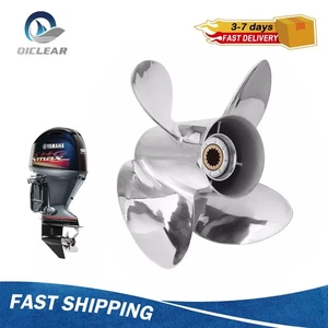 Hélice de barco Yamaha 13 x 17 P de acero inoxidable 50-130 HP 15 dientes 4 hojas, derecha - Imagen 1 de 8