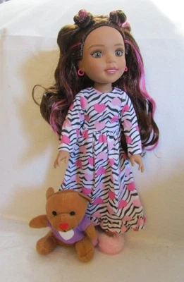 Hot Pink Hearts Camisón Oso Set se adapta a Muñeca Niña 14.5 Pulgadas Vendedor LSFUL Foto 1 de 3