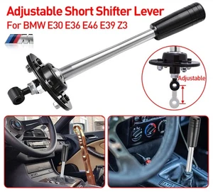 For BMW E30 E36 E46 E39 Z3 Adjustable Short Shifter Lever with Black Gear Knob - Picture 1 of 14