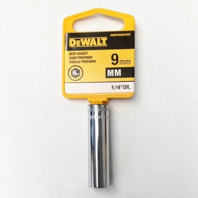 DeWalt 9mm Deep Socket 6-Point 1/4" Drive DWMT860970SP - Image 1 of 2