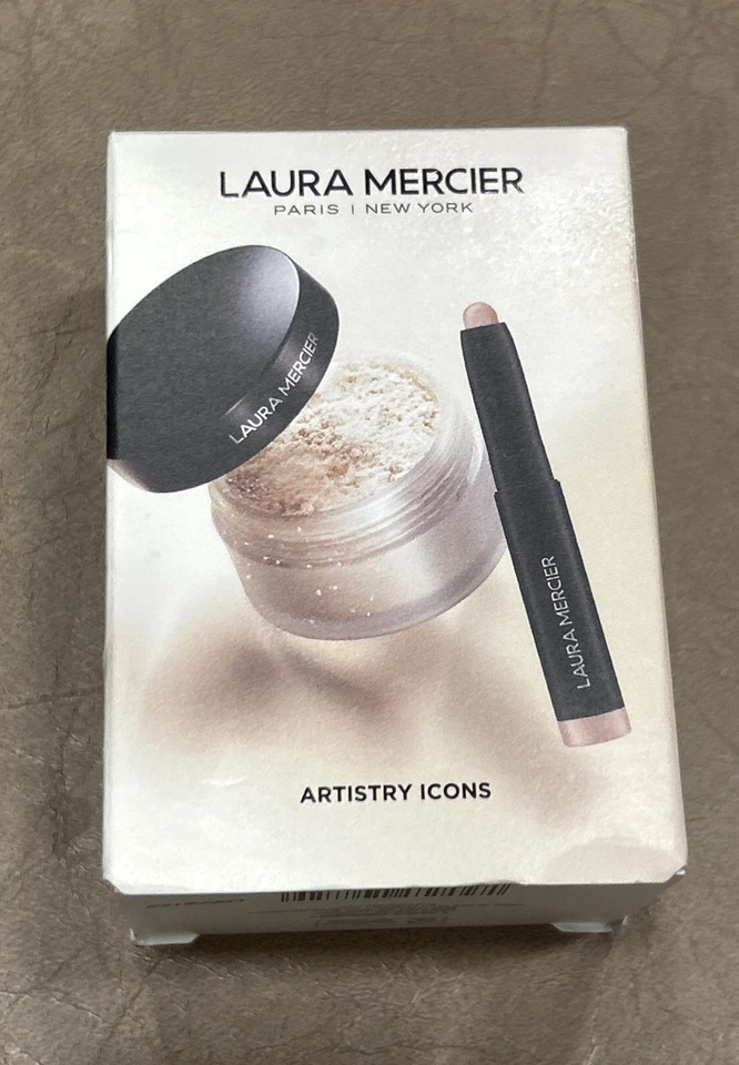 Polvo de ajuste translúcido Laura Mercier (9,3 g) y sombra de ojos oro rosa (1 g) Foto 1 de 2
