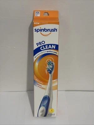 Spinbrush PRO CLEAN Battery Powered Toothbrush for Adults Soft Bristles Blue - Image 1 of 4