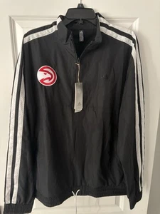 Adidas Atlanta Hawks Club Miembro Cremallera 1/4 Pista Chaqueta Cortavientos Ventilada Grande L - Imagen 1 de 7