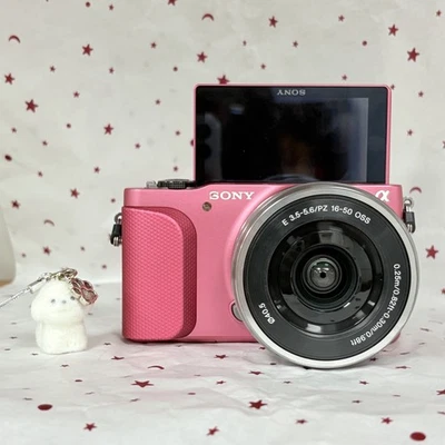 Cámara digital Sony Alpha NEX-3N 16,1 MP sin espejo con lente de 16-50 mm rosa 90 % nueva Foto 1 de 4