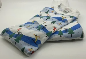 Hanna Andersson Boys Pajamas Ski Design Organic Cotton 2 Piece Size US 14 160 cm - Picture 1 of 6