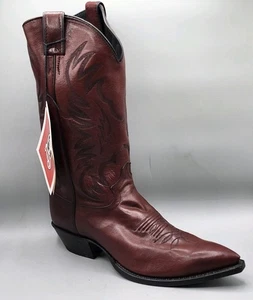 Botas de cabra genuinas Justin 9179 vintage para hombre talla 10,5D nuevas con etiquetas - Imagen 1 de 14