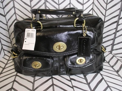 Coach Vintage Black Patent Peyton Handbag - New w/Tags Mint Vintage Condition - Image 1 of 4