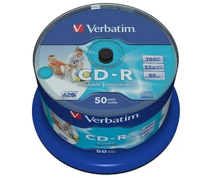 CD-R VERBATIM PRINTABLE CAKE 50 UNDS - Imagen 1 de 1