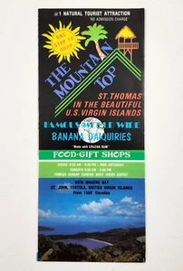 Virgin Islands St. Thomas The Mountain Top Vintage Tourist Brochure 1980s - Picture 1 of 3