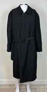 Newport Harbor Men's 44R Trench Coat With Removable Thinsulate Lining Black Long - Picture 1 of 24
