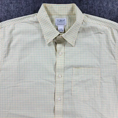 LL Bean Button Shirt Men Size Large- Regular Traditional Fit Short Sleeve 352 - Image 1 of 4