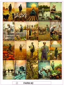 FARM #2 -  COMPLETE SHEET OF 25 STICKERS - Picture 1 of 1