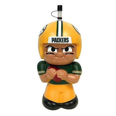 Party Animal NFL Green Bay Packers Big Sip 3D Water Bottle, 16oz Cover
