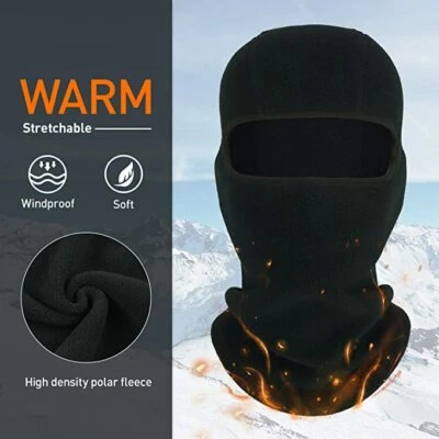 Balaclava Winter Full Face Mask Windproof Ski Motorcycle Polar Fleece Neck Scarf