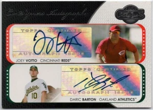 2008 Topps Co-Signers Joey Votto Daric Barton Rookie Autograph Card #CS-VC - Picture 1 of 1