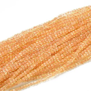 Yellow Citrine Genuine Quality Faceted Cube Beads Full Strand 15.5" 4x4mm PRP464 - Picture 1 of 8