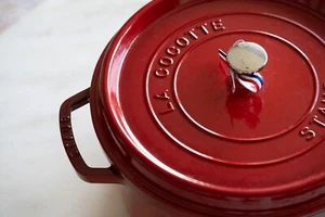 STAUB 6.7L Cast Iron Dutch Oven, Round, 28cm, Cherry Red - Picture 1 of 7