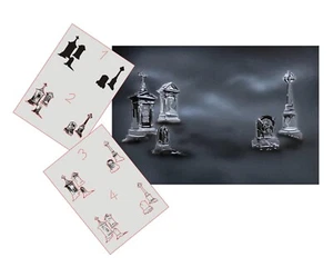 AS-393 Cemetery stencil acrylic airbrush spray wall paint ! Duty-fees free ! - Picture 1 of 2