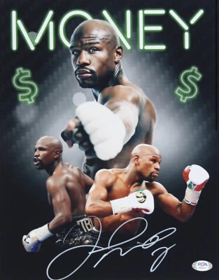 8x10 Floyd Mayweather Jr. Signed PSA/COA Rare FLOYD MONEY SHOT THE BEST - Image 1 of 3
