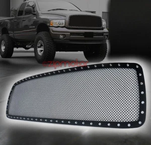 REJILLA DE MALLA DE ACERO INOXIDABLE PARA 02-05 RAM 1500 2500 3500 NEGRA 1 PIEZA - Imagen 1 de 4
