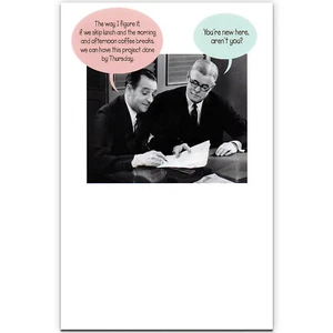 Funny NEW JOB / PROMOTION Congratulations Card, by American Greetings + Envelope - Picture 1 of 5