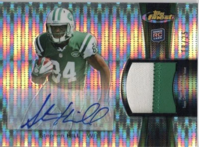 2012 Topps Finest - Rookie Autographed Patch Stephen Hill #RAP-SH Pulsar #18/25 - Image 1 of 2