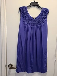 Vince  100% Silk Chiffon Smocked Sz M Dress Mini Shift Career LBD $365 - Picture 1 of 9