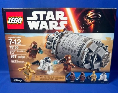 New DROID ESCAPE POD - Star Wars LEGO 75136 R2-D2 C-3PO Jawa NEW HOPE - Image 1 of 4