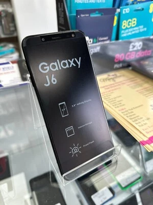 Samsung Galaxy J6 2018 Black Unlocked Dual Sim 32GB 2GB RAM Android Smartphone - Image 1 of 2