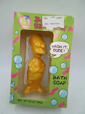 Vintage New 1990 BART SIMPSON WASH IT DUDE 3-D BATH SOAP - Image 1 of 4