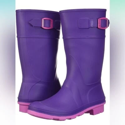 Kamik Unisex Rain Boots Kids 9 purple Rubber Muck Mud Trench Bog Shoes - Image 1 of 4