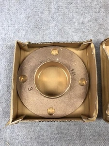 Brass Pipe Fitting, Class 125, Floor Flange 3" Solder Type - Picture 1 of 3