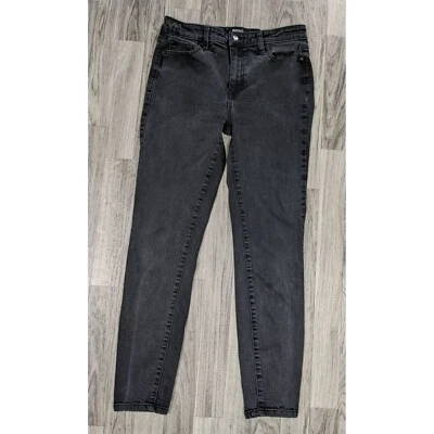 Pantalones de mezclilla negros ajustados de tiro alto Mollie talla 6/28 Buffalo David Bitton para mujer Foto 1 de 4