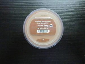 bare Minerals MATTE SPF15 Foundation * WARM DEEP W55 * Full Size 6g ~ NEW SEALED - Picture 1 of 2