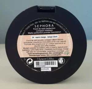 Sephora Matte Perfection Powder Foundation ~ 24 Warm Beige ~ Full Size ~ SEALED - Picture 1 of 4