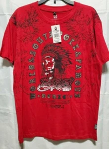 Southpole T-Shirt Large 14-16 Kids Indian Skull Truth Liberty Red - Picture 1 of 2